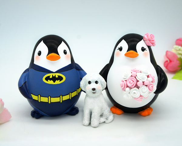 Batman Wedding Cake Toppers -Penguin Wedding Cake Toppers With Batman Theme