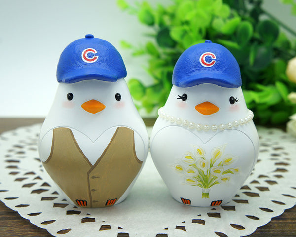 Baseball Wedding Cake Toppers-Sports Theme Love Bird Cake Topper