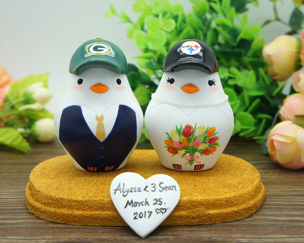 Baseball Wedding Cake Toppers-Love Bird Wedding Cake Toppers Sports Theme