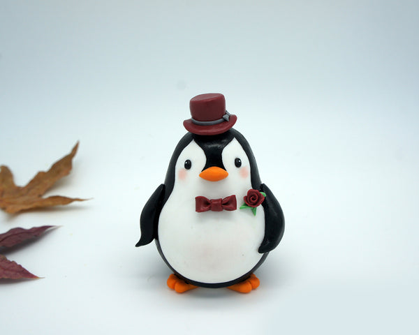 Custom Gay Penguin Fall Wedding Cake Topper