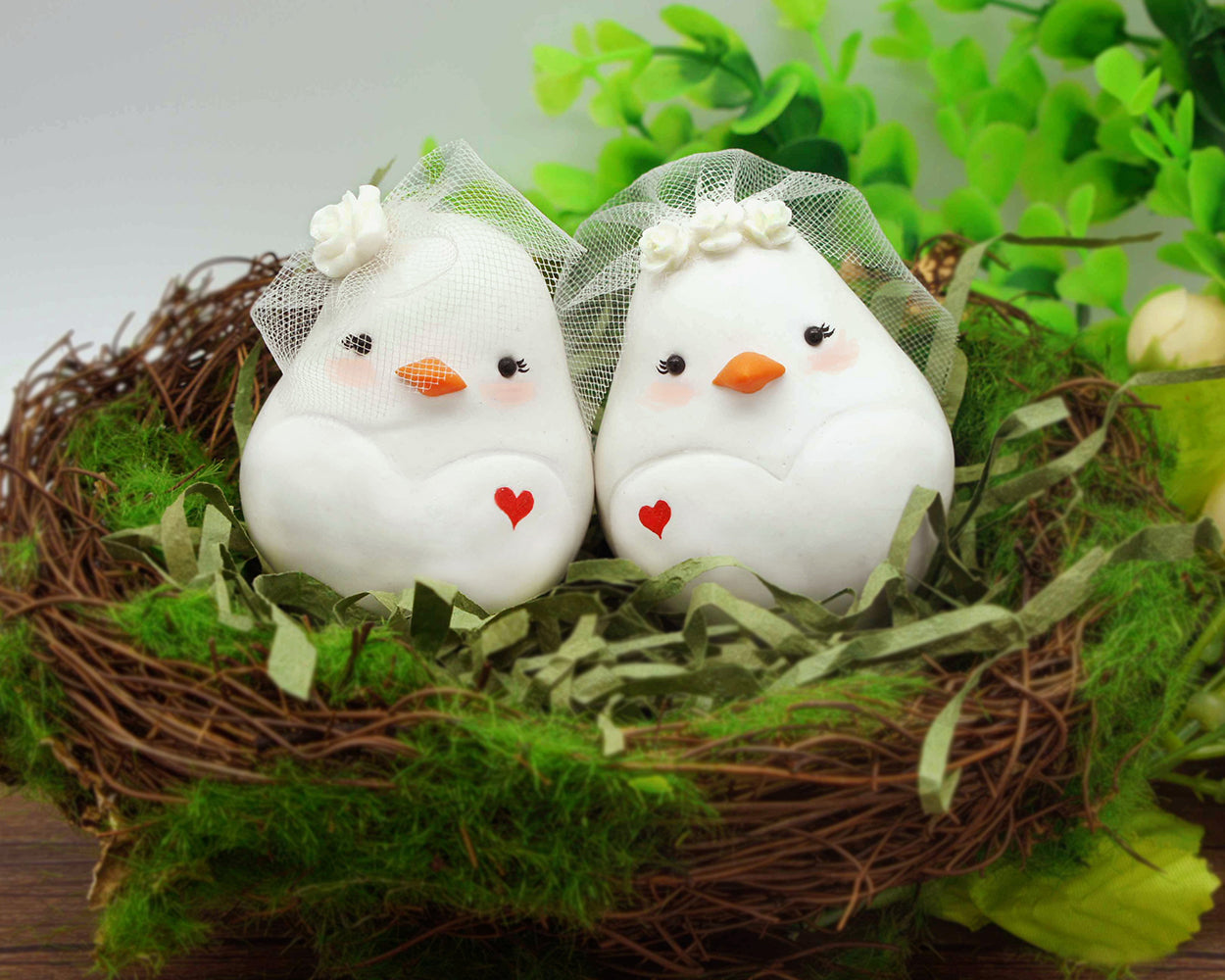 Custom Lesbian Love Bird Wedding Cake Toppers