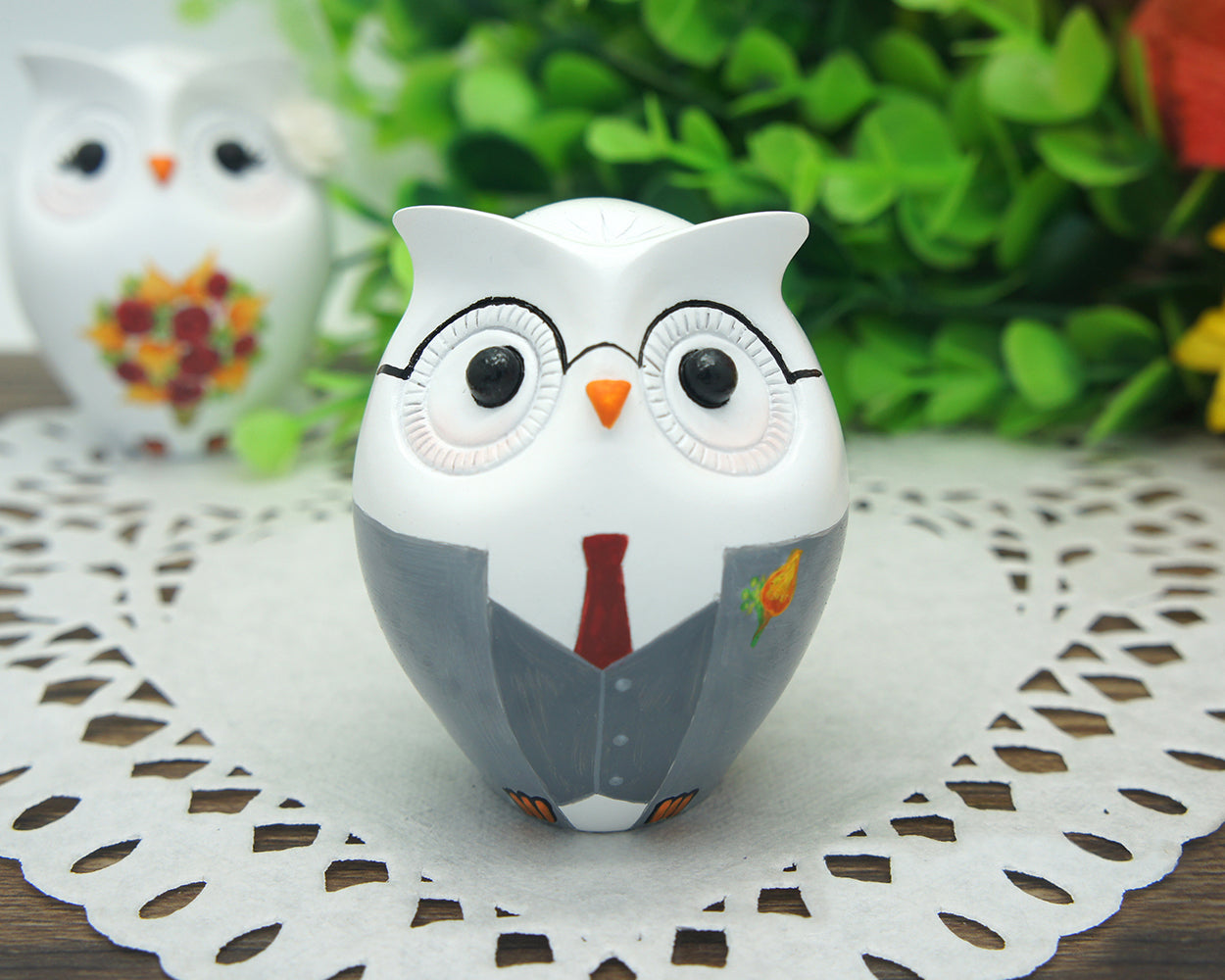 Owl Love Bird Cake Toppers-Personalized Country Bride And Groom Cake Topper Fall Theme