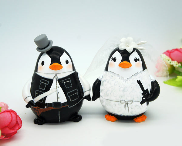 Custom penguin star wars wedding cake toppers