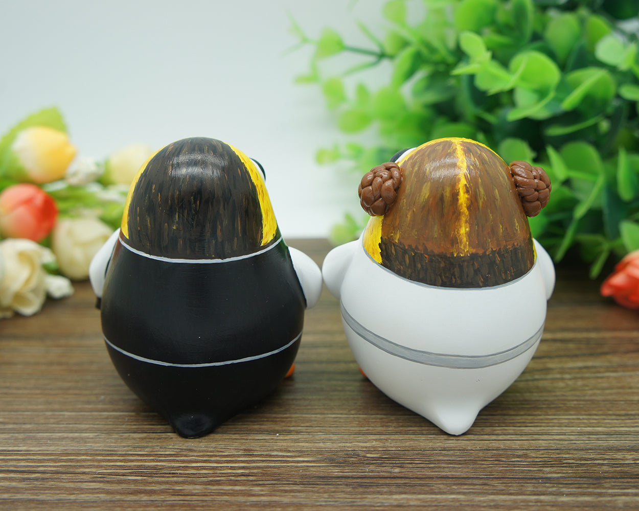 Custom porg star wars bride and groom cake toppers