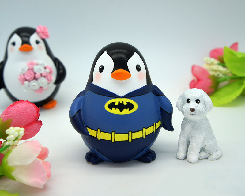 Batman Wedding Cake Toppers -Penguin Wedding Cake Toppers With Batman Theme