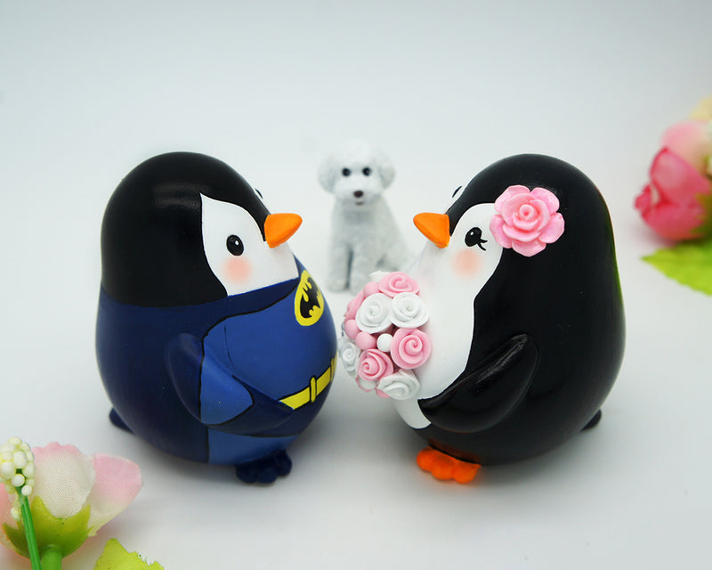 Batman Wedding Cake Toppers -Penguin Wedding Cake Toppers With Batman Theme