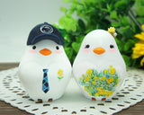 Custom Love Bird Wedding Cake Toppers Fall Theme-Bride And Groom Wedding Cake Topper With Penn State Hat