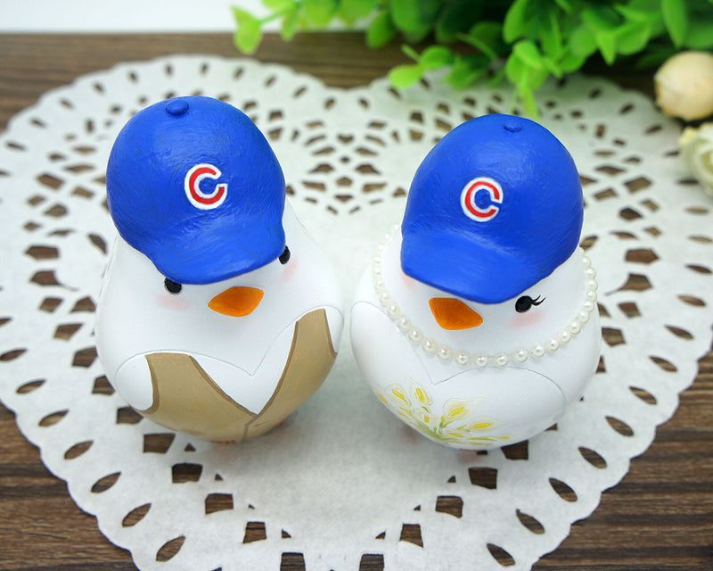 Baseball Wedding Cake Toppers-Sports Theme Love Bird Cake Topper