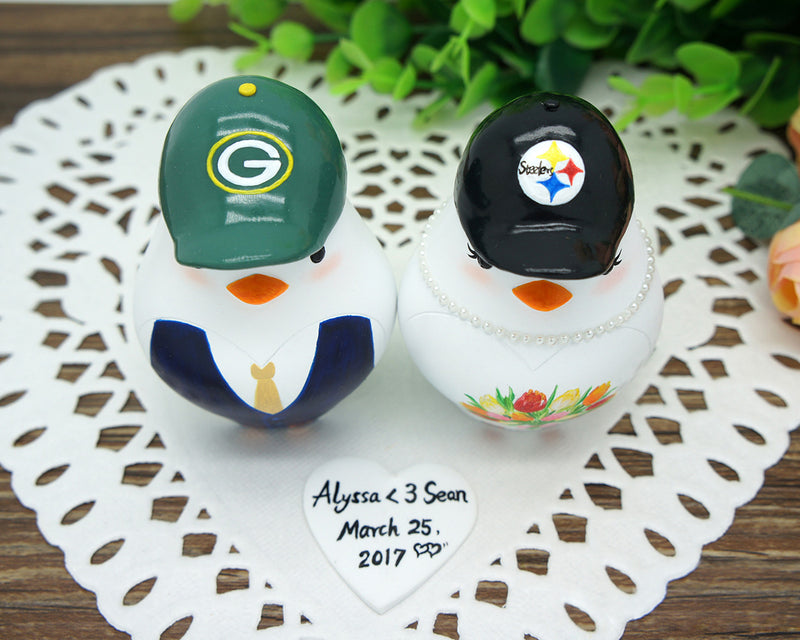 Baseball Wedding Cake Toppers-Love Bird Wedding Cake Toppers Sports Theme