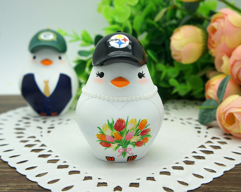 Baseball Wedding Cake Toppers-Love Bird Wedding Cake Toppers Sports Theme