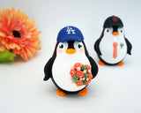 Baseball Wedding Cake Topper With Coral Bouquet-Penguin Love Bird Wedding Cake Toppers Sports Theme