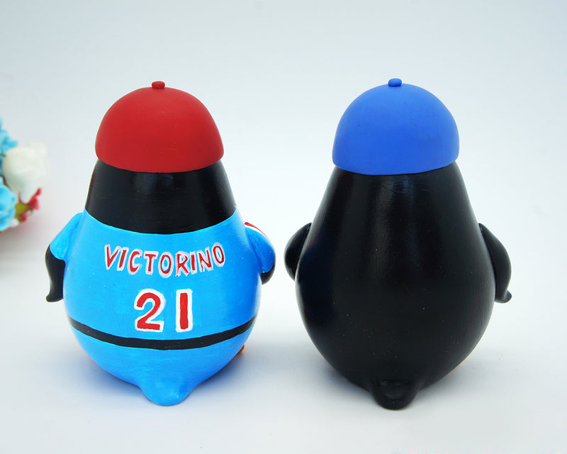 Custom Baseball Penguin Wedding Cake Toppers