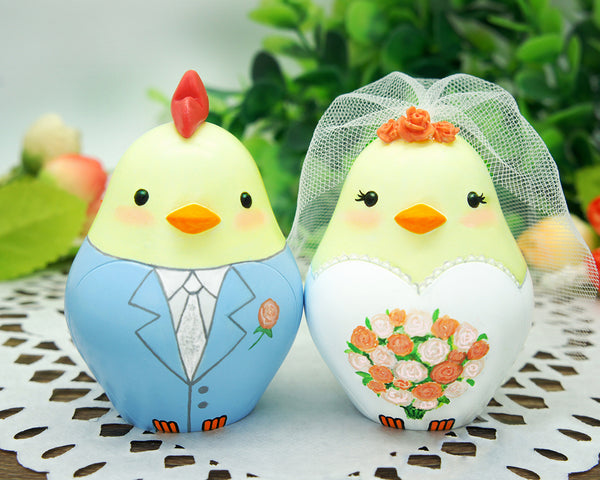 Custom Chicken Wedding Cake Toppers