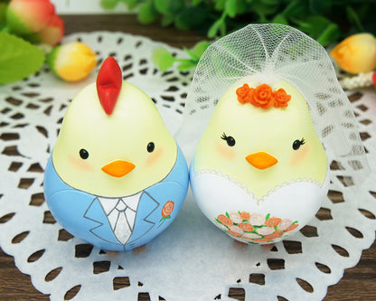Custom Chicken Wedding Cake Toppers