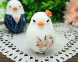 Cute Love Bird Wedding Cake Toppers Coral Theme