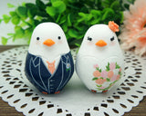 Cute Love Bird Wedding Cake Toppers Coral Theme