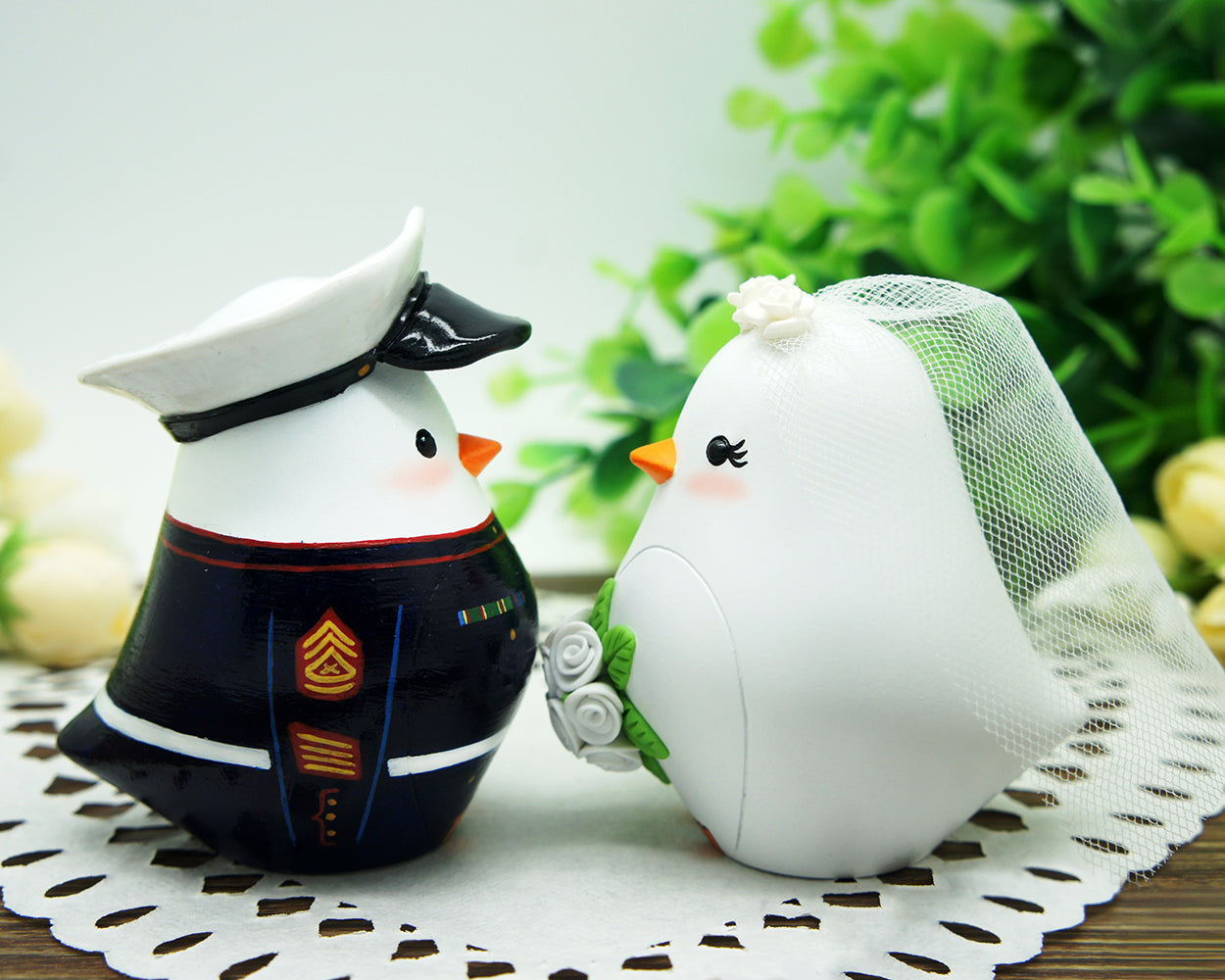 Marine Corps Wedding Cake Toppers,Military Wedding Cake Toppers,Army Officer Wedding Cake Toppers,Love Bird Military Wedding Cake Toppers