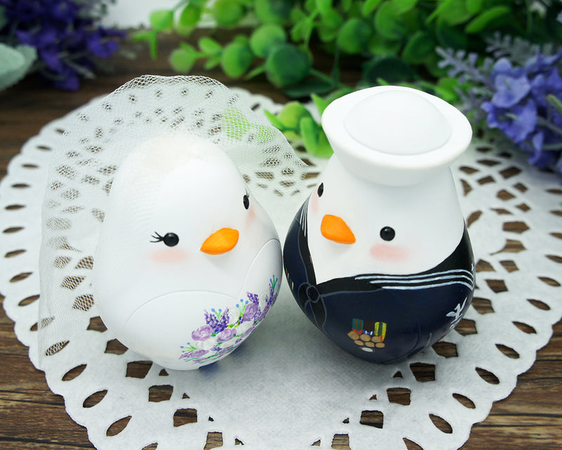 Navy Wedding Cake Toppers -Love Bird Wedding Cake Toppers With Enlisted Navy Blues