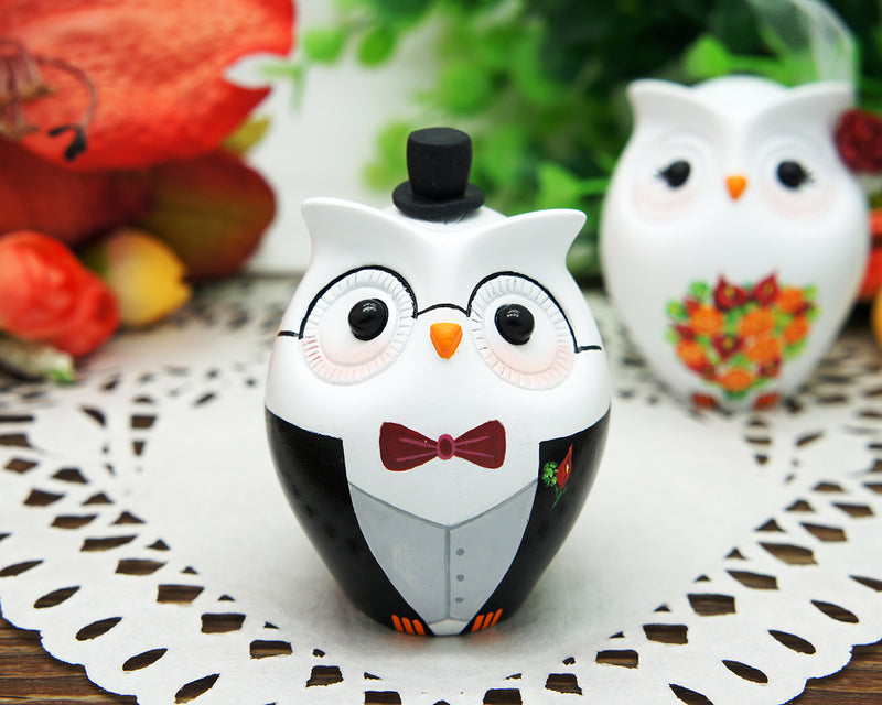 Owl Wedding Cake Toppers Burgundy Themed,Love Bird Wedding Cake Toppers