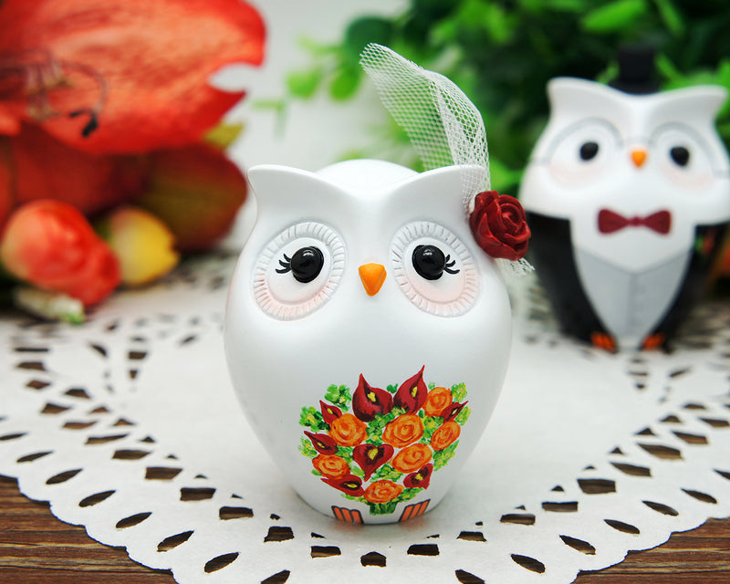 Owl Wedding Cake Toppers Burgundy Themed,Love Bird Wedding Cake Toppers