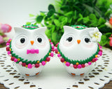Custom Owl Hawaiian Wedding Cake Toppers-Personalised Beach Wedding Cake Toppers Hawaii Theme