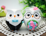 Nerdy Wedding Cake Toppers-Owl Wedding Cake Toppers