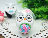 Nerdy Wedding Cake Toppers-Owl Wedding Cake Toppers