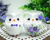 Owl Wedding Cake Toppers Purple Themed-Love Bird Wedding Cake Toppers-Purple Wedding Cake Toppers