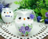 Owl Wedding Cake Toppers Purple Themed-Love Bird Wedding Cake Toppers-Purple Wedding Cake Toppers
