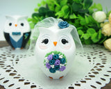 Custom Owl Teal Wedding Cake Toppers