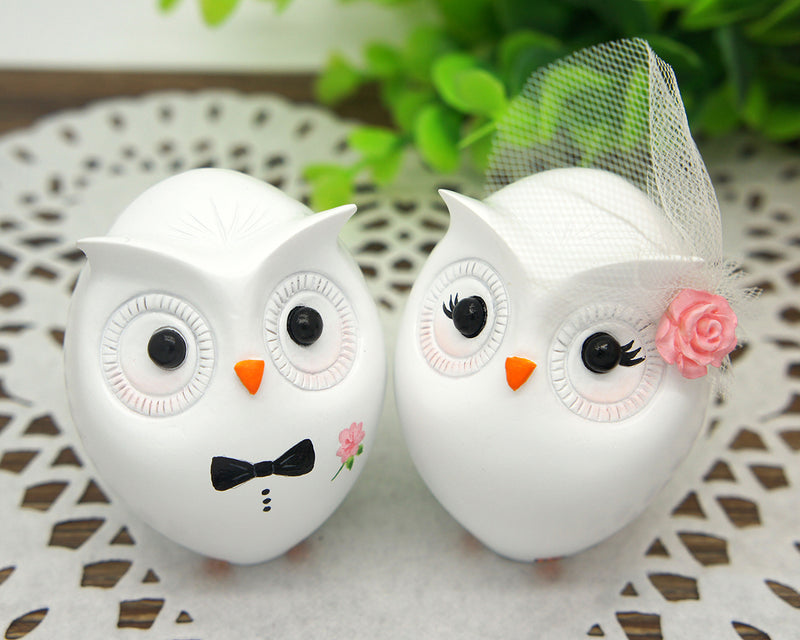 Custom Owl Wedding Cake Toppers
