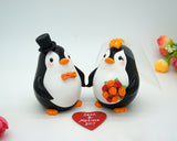 Funny Penguin Wedding Cake Toppers Fall Theme-Personalised Bride And Groom Wedding Cake Toppers