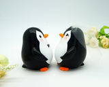 Funny Penguin Wedding Cake Toppers Rainbow Theme-Personalised Bride And Groom Wedding Cake Toppers