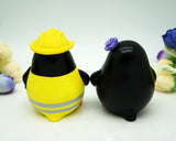 Custom Penguin Construction Worker Wedding Cake Toppers