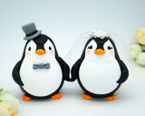 Penguin Wedding Cake Toppers -Custom Bride And Groom Wedding Cake Toppers