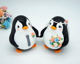 Penguin Wedding Cake Toppers -Custom Bride And Groom Wedding Cake Toppers