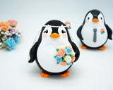 Penguin Wedding Cake Toppers -Custom Bride And Groom Wedding Cake Toppers
