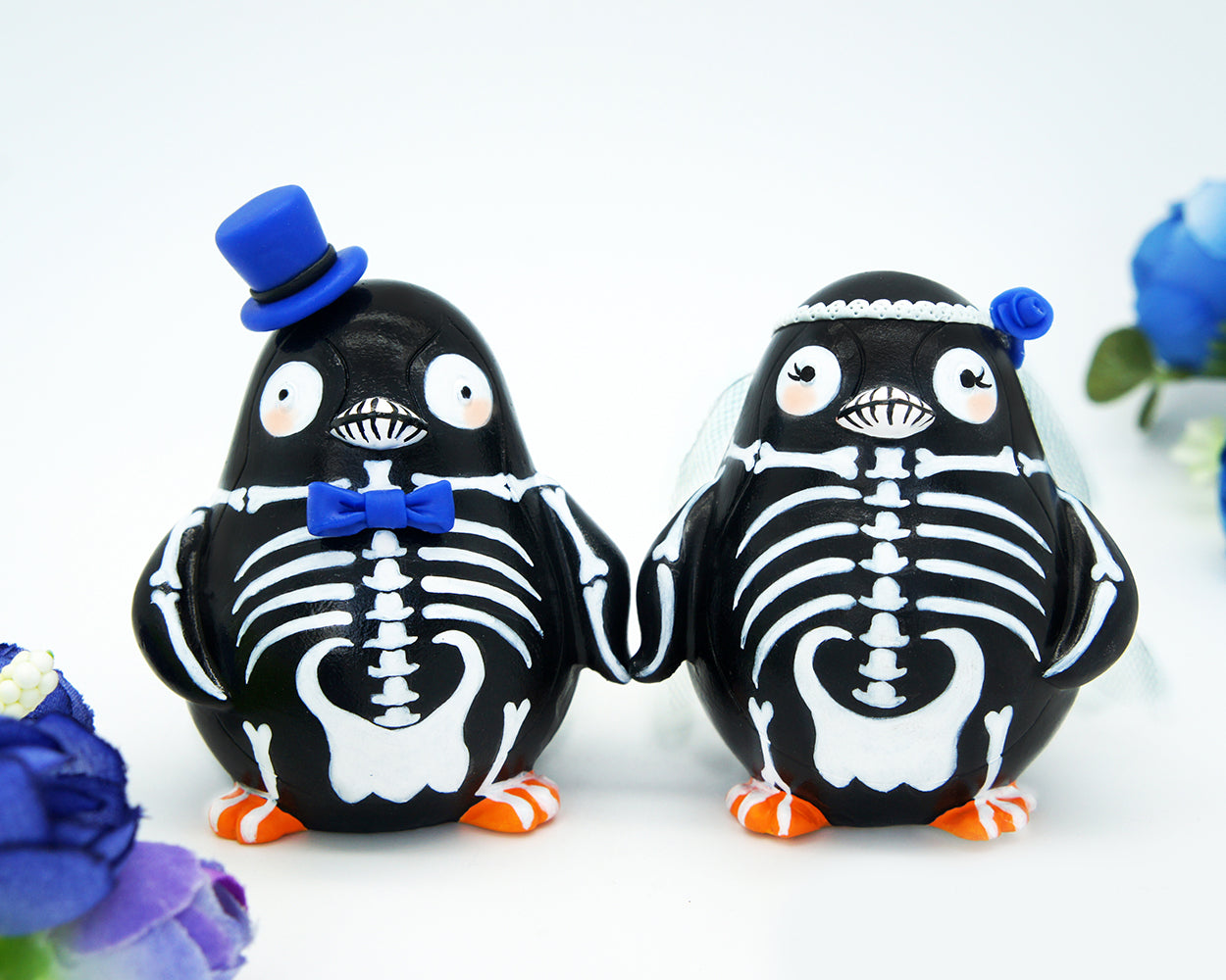 Skeleton Wedding Cake Toppers-Skull Cake Toppers-Halloween   Wedding Cake Toppers-Zombie Wedding Cake Toppers