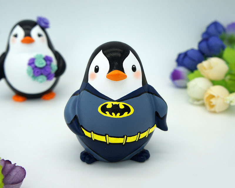 Batman Wedding Cake Toppers -Penguin Wedding Cake Toppers With Batman Theme