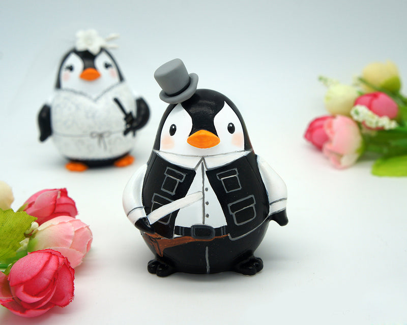 Custom penguin star wars wedding cake toppers