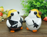 Custom porg star wars bride and groom cake toppers